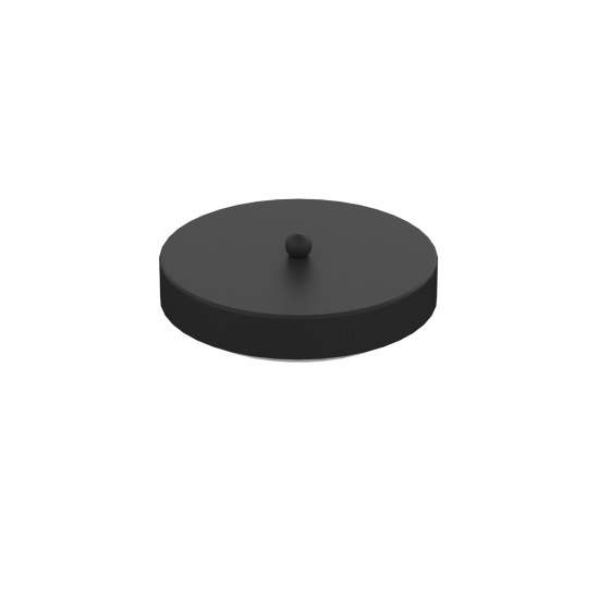 Rosone Tondo Multiforo Metallo Nero 7 Uscite D10Cm R14MULTI-NE