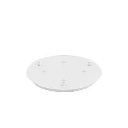 Rosone Tondo Metallo Bianco 3 Fori D40Cm