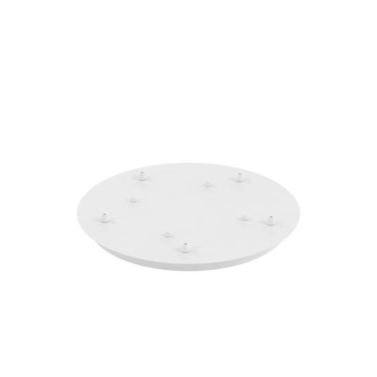 Rosone Tondo Metallo Bianco 5 Fori D40Cm R40T5-BI