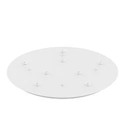 Rosone Tondo Metallo Bianco 8 Fori D60Cm