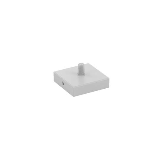 Rosone Quadrato Metallo Bianco 1 Foro 8X8Cm R8X8Q1-BI