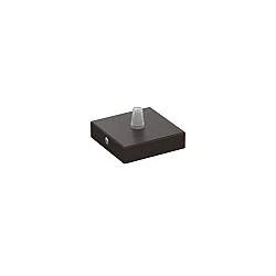 Rosone Quadrato Metallo Marrone 1 Foro 8X8Cm