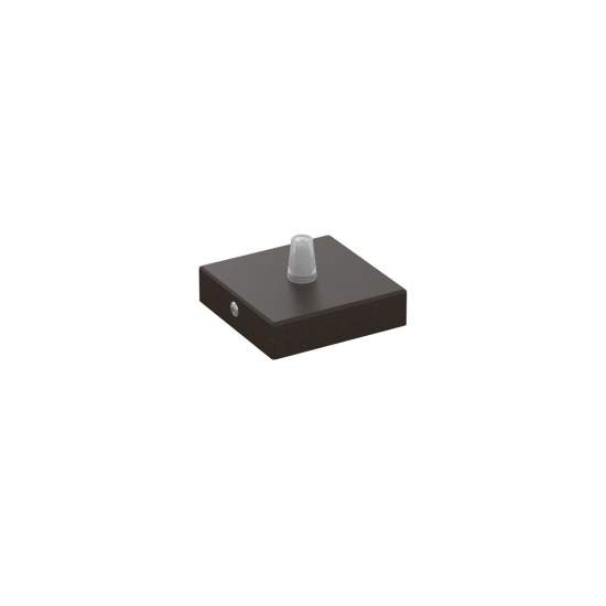 Rosone Quadrato Metallo Marrone 1 Foro 8X8Cm R8X8Q1-MA