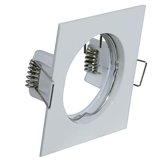 Faretto Incasso Run Quadrato Alluminio Bianco 1 Luce Gu10 RUN-Q-BI