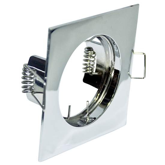 Faretto Incasso Run Quadrato Alluminio Cromo 1 Luce Gu10 RUN-Q-CR