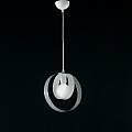 Sospensione Moderna 1 Luce Cerchi Ferro Bianco e Grigio Serie Bolla | Lampadari e Sospensioni | Luce Art Shop Sospensione Moderna 1 Luce Cerchi Ferro Bianco e Grigio Serie Bolla | Be Light
