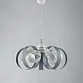 Lampadario Moderno 5 Luci Cerchi Ferro Bianco e Grigio Serie Bolla | Lampadari e Sospensioni | Luce Art Shop Lampadario Moderno 5 Luci Cerchi Ferro Bianco e Grigio Serie Bolla | Be Light