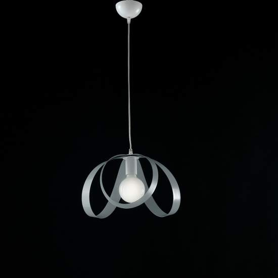 Sospensione Moderna 1 Luce Ferro Laccato Bianco e Grigio Serie Piovra | Lampadari e Sospensioni | Luce Art Shop Sospensione Moderna 1 Luce Ferro Laccato Bianco e Grigio Serie Piovra | Be Light