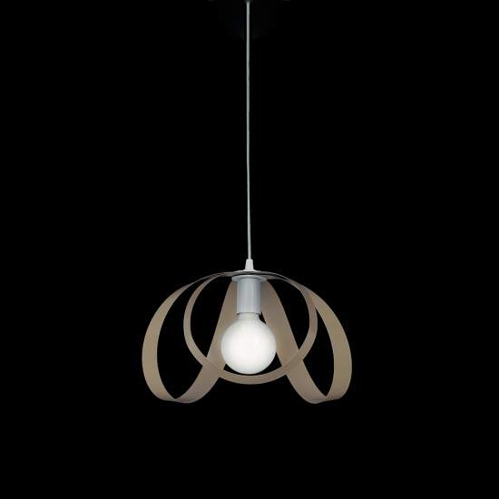 Sospensione Moderna 1 Luce Ferro Laccato Bianco e Tortora Serie Piovra | Lampadari e Sospensioni | Luce Art Shop Sospensione Moderna 1 Luce Ferro Laccato Bianco e Tortora Serie Piovra | Be Light