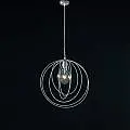 Sospensione Minimal 1 Luce Cerchi Ferro Laccato Grigio Serie Round | Be Light