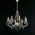 Lampadario Classico 8 Luci Ferro Decapé Avorio e Cristalli Serie Elegant | Lampadari e Sospensioni | Luce Art Shop Lampadario Classico 8 Luci Ferro Decapé Avorio e Cristalli Serie Elegant | Be Light