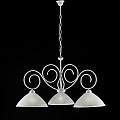 Lampadario Classico 3 Luci Ferro Battuto Bianco Shabby Vetro Bianco Serie Milly | Lampadari e Sospensioni | Luce Art Shop Lampadario Classico 3 Luci Ferro Battuto Bianco Shabby Vetro Bianco Serie Milly | Be Light