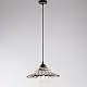 Sospensione 1 Luce Ferro Nero e Ruggine e Ceramica d.30 cm Bianco Serie Palma