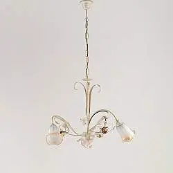 Lampadario Classico Arte Povera Ferro Battuto E Strass Avorio 3 Luci Edera Lampadario Classico Arte Povera Ferro Battuto E Strass Avorio 3 Luci Edera
