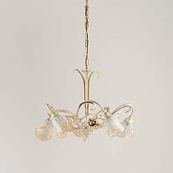 Lampadario Classico Arte Povera 5 Luci Ferro Battuto Avorio e Oro Serie Cestino Lampadario Classico Arte Povera 5 Luci Ferro Battuto Avorio e Oro Serie Cestino