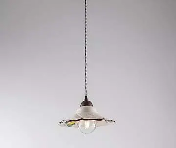 Sospensione 1 Luce Ferro Nero e Ruggine e Ceramica d.30 cm Bianco Serie Amalfi
