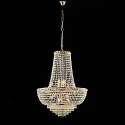 Ideal Lux Pasha oro lampada soffitto elegante diffusore perle di cristallo  10 luci