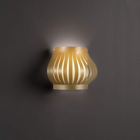 Applique Balcony Helios 1 Luce In Polilux Oro Made In Italy | Appliques - Lampade da Parete | Luce Art Shop Applique Balcony Helios 1 Luce In Polilux Oro Made In Italy | Linea Zero