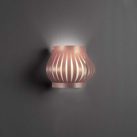 Applique Balcony Helios 1 Luce In Polilux Rosa Metallico Made In Italy | Appliques - Lampade da Parete | Luce Art Shop Applique Balcony Helios 1 Luce In Polilux Rosa Metallico Made In Italy | Linea Zero