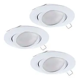 Faretto Ad Incasso Contemporaneo Tedo In Alluminio Bianco 3 Luci Gu10 4,6W