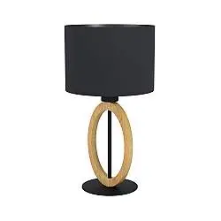 Lampada Da Scrivania Industrial Basildon 1 Luce Metallo Nero E Marrone Diffusore