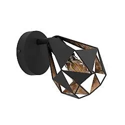 Spot Moderno Carlton 7 In Acciaio Nero 1 Luce E27 40W Ip20