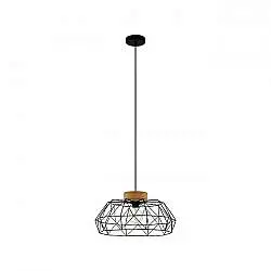 Lampadario Industrial Padstow 1 Luce Metallo Nero