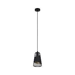 Lampadario Industrial Austell Piccolo 1 Luce Acciaio Nero