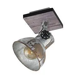 Spot Rustico Country Barnstaple Legno Marronemarrone Patinato 1 Luce E27 40W