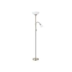 Piantana Contemporanea Up 2 2 Luci Acciaio Grigio