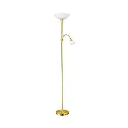 Piantana Contemporanea Up 2 2 Luci Acciaio Ottone E Ottone Opaco