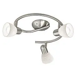 Spot Contemporaneo Dakar 1 In Acciaio Nichel Satinato 3 Luci E14 40W Ip20