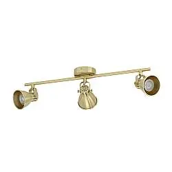 Spot Moderno Seras In Acciaio Ottoneottone Spazzolato 3 Luci Gu10 3W Ip20