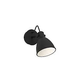 Applique Moderna San Peri 1 Luce Acciaio Nero E Bianco
