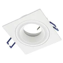 Faretto Ad Incasso Moderno Carosso In Alluminio Bianco 1 Luce Gu10 35W Ip20