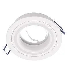 Faretto Ad Incasso Moderno Carosso Alluminio Bianco 1 Luce Gu10 35W