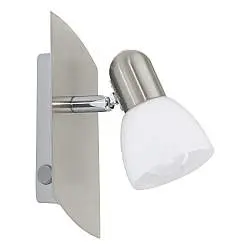 Spot Contemporaneo Enea In Acciaio Nichel Satinato 1 Luce E14 25W Ip20