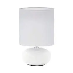 Lampada Da Scrivania Contemporanea Trondio 1 Luce Ceramica Bianco