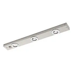 Applique Moderna Kob Led Acciaio Nichel Satinato 3 Luci Led 2,3W