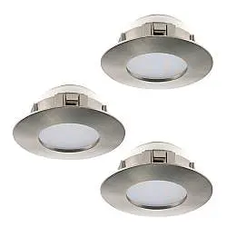 Faretto Ad Incasso Contemporaneo Pineda Policarbonato Nichel 3 Led 4,9W