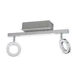 Spot Moderno Cardillio 1 Alluminio Argento 2 Luci Led 3,2W