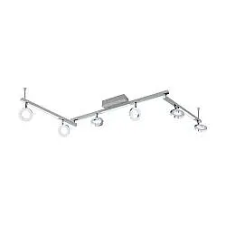 Spot Moderno Cardillio 1 Alluminio Argento 6 Luci Led 3,2W