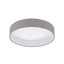 Plafoniera Contemporanea Palomaro 1 Led Plastica Bianco Diffusore Tortora