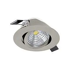 Faretto Ad Incasso Moderno Saliceto Alluminio Nichel Satinato Led 6W