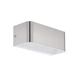 Applique Contemporanea Sania Media 4 Led Alluminio Grigio E Nichel Opaco