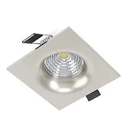 Faretto Ad Incasso Moderno Saliceto Alluminio Nichel Satinato Led Integrato 6W