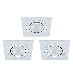 Faretto Ad Incasso Contemporaneo Areitio Alluminio Spazzolato 3 Luci Gu10 4,6W