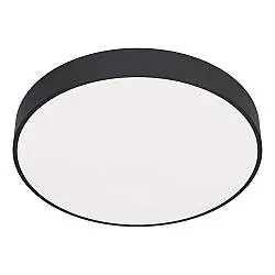Plafoniera Contemporanea Zubieta A Acciaio Nero Led Integrato 14,6W 2700 6500K