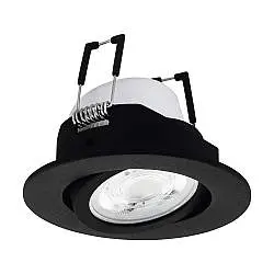 Faretto Ad Incasso Moderno Saliceto Z Alluminio Nero Led Integrato 4,7W