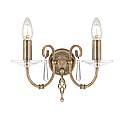 Applique Classica Aegean Acciaio Ottone Anticato 2 Luci E14 AG2-AGED-BRASS